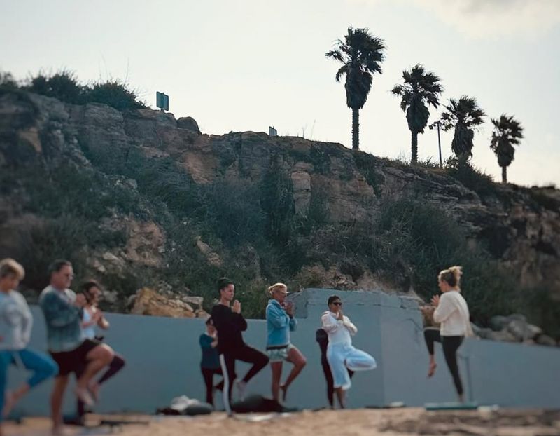 Teaching on beach